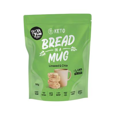 Get Ya Yum On (90 sec Keto) Bread In A Mug Linseed & Chia 50g